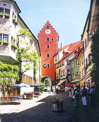 Meersburg, Oberstadt: Gasthof Bären mit Obertor