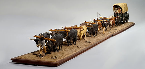 Modell eines Ochsenwagens aus Deutsch-Südwestafrika, 1939. Kurt Tausch (1899-1969). © Museum für Kommunikation Berlin