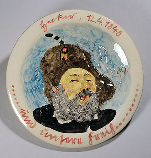 Wandteller Porträt Friedrich Hecker. 