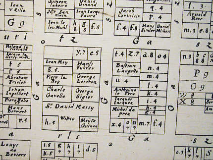 Mannheim, Stadtplan, 1663