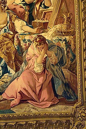 Detail aus der Tapisserie "Medeas Rache" 