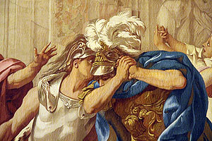 Detail aus der Tapisserie "Medeas Rache" 