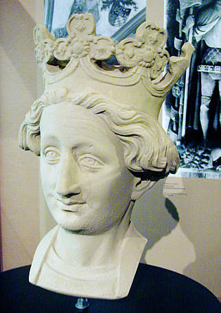 Kopf K&ouml;nig Ruprechts von der Grabplatte in der Heidelberger Heiliggeistkirche. Reproduktion