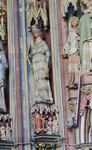 Synagoge, das Symbol der unterlegenen Judentums