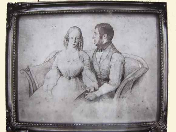 Jeremie Risler und Pyrminia Pyhrr, um 1838.