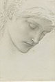 Edward Burne-Jones, Mdchenkopf (Studie zu Morgan le Fay), 1885