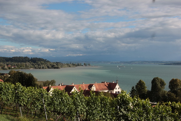 Blick nach Südosten über Maurach zum Obersee