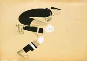 Ottorino Mancioli: Torwart in Schwarz. 1929.