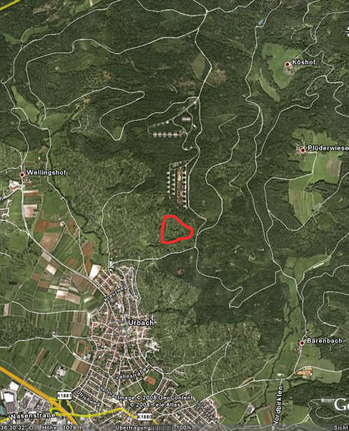 Bergrutsch am Kirchsteig bei Urbach