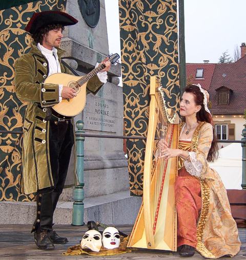 Mit in Rastatt dabei: Rococoduo silberschatten