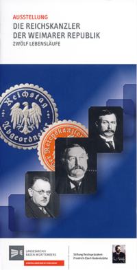 Die Reichskanzler der Weimarer Republik. Zwölf Lebensläufe