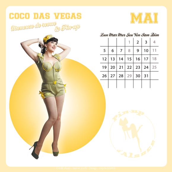 Pin-up des Elsass:  Kalenderblatt Mai