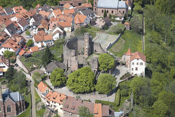 Burgruine Dilsberg (Neckargem&uuml;nd) von S&uuml;den. Foto: Achim Mende/ssg