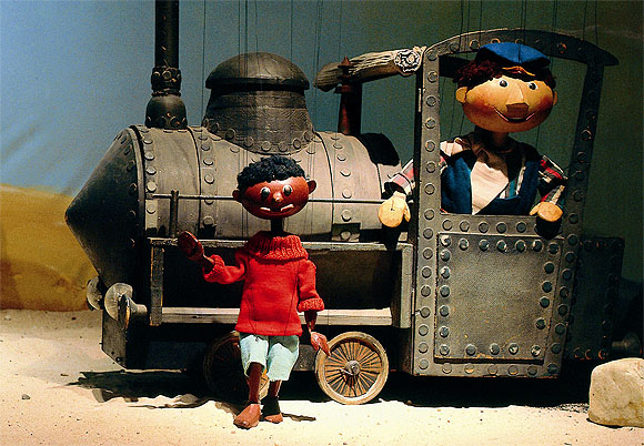 Jim, Lukas und Emma aus der Augsburger Puppenkiste