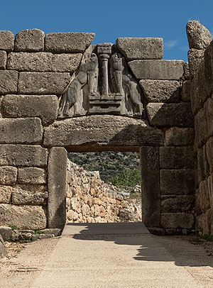 Löwentor von Mykene, Mitte 13. Jh. v. Chr. © Badisches Landesmuseum, Foto: Peter Gaul