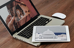 Screenshots der Projekt-Website. 