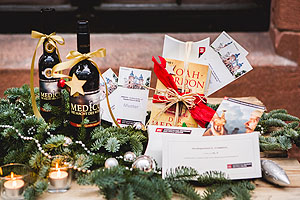 Geschenkpakete zur "Medicus"-Ausstellung. Foto: hmp