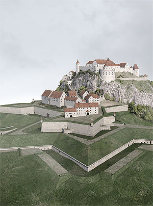 Virtuelles Modell des Hohentwiel im Zustand von 1796.