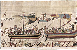 Szene aus dem Teppich von Bayeux – 11. Jahrhundert: with special permission from the City of Bayeux