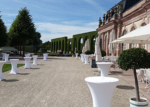 Schlossgastromie Schwetzingen, Außenbereich. Foto: Michael Lacher