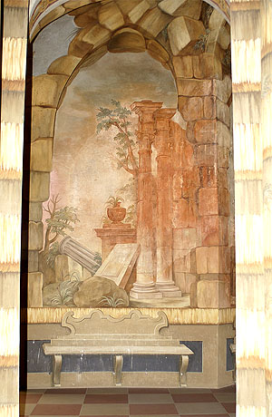 Schloss Bruchsal, Grotte mit illusionistischer Malerei. Foto: kulturer.be