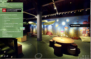 Screenshot der virtuellen Präsentation "Expedition Erde" im Historischen Museum der Pfalz.