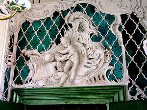 Neues Schloss Tttnang, Stuckarbeiten von Josepf Anton Feuchtmayer im Grünen Kabinett. Fotos: kulturer.be