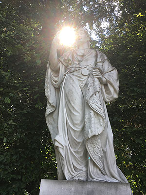 Gabriel Grupello, Figur der Justitia im Schlossgarten Schwetzingen. Foto: kulturer.be