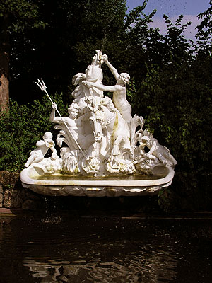 Schlossgarten Schwetzingen, Seepferdbrunnen (Gabriel de Grupello, um 1710). Foto: kulturer.be
