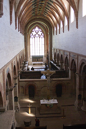 Klosterkirche Maulbronn, Blick in das Mittelschiff. 