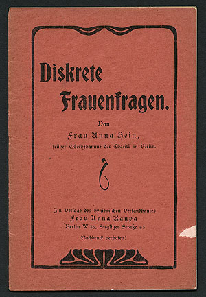 Aufklärungsbroschüre "Diskrete Frauenfragen", Berlin, um 1923 © Staatliche Museen zu Berlin, Museum Europäischer Kulturen / Michael Mohr