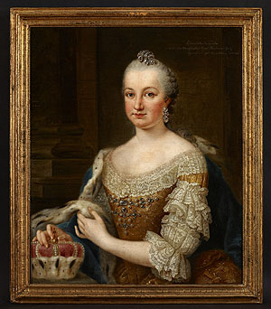 Johann Georg Zisenis: Porträt der Kurfürstin Elisabeth August. Schloss Mannheim. 