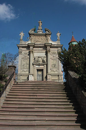 Rastatt , Einsiedelner Kapelle mit Treppenaufgang