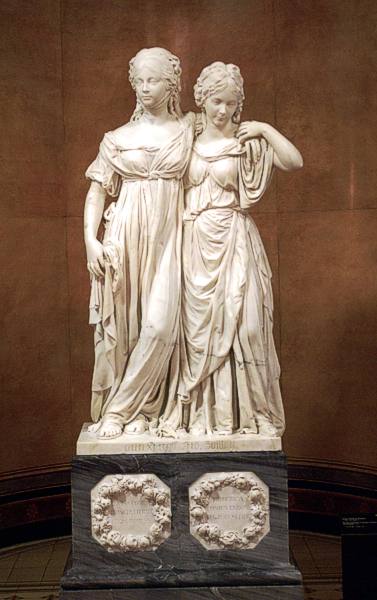 Johann Gottfried Schadow, Doppelstandbild der Prinzessinnen Luise und Friederike von Preußen. 1795/96